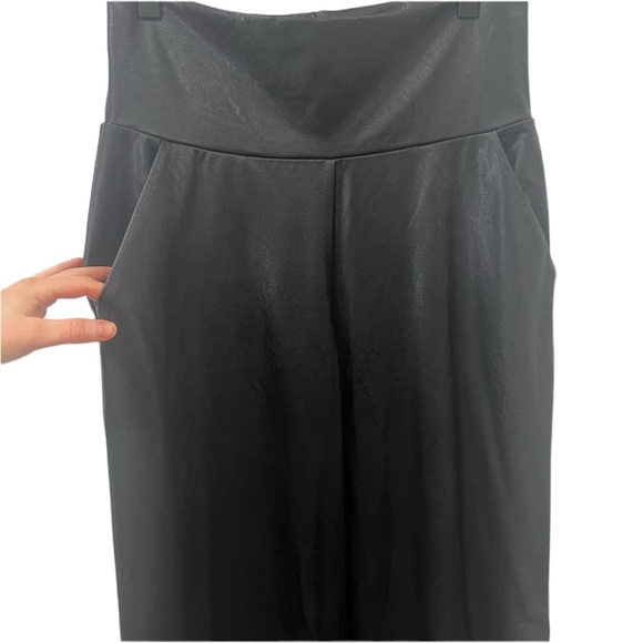 NWT Commando Faux Leather Wide Leg Pant - SLG66 - Black - Small - Picture 8 of 12